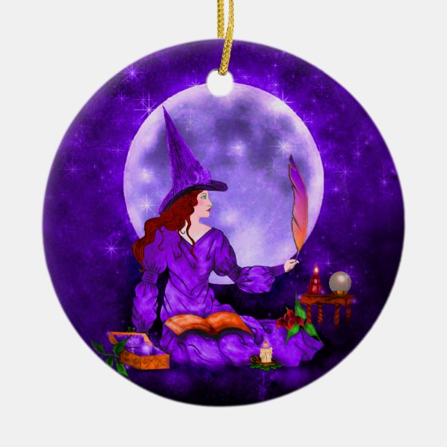 The Amethyst Witch Mabon Ornament (Front)