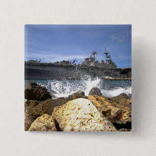 The amphibious assault ship USS Kearsarge 15 Cm Square Badge