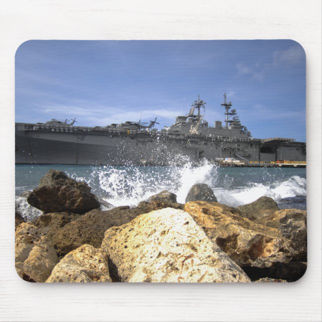 The amphibious assault ship USS Kearsarge Mouse Mat (Front)