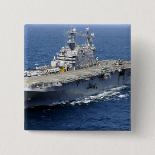The amphibious assault ship USS Peleliu 15 Cm Square Badge
