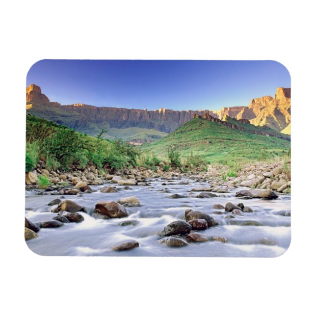 The Amphitheatre And Tugela River In Drakensberg Magnet (Horizontal)