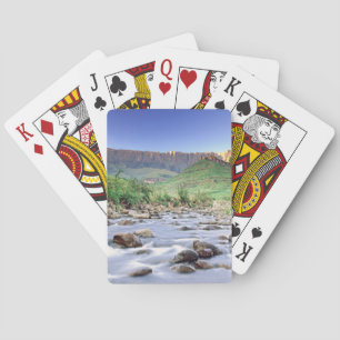 The Amphitheatre And Tugela River In Drakensberg Playing Cards
