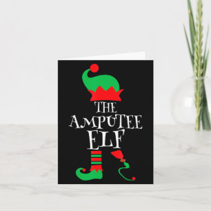 The Amputee Elf Christmas Funny Limb Surgery Joke  Card
