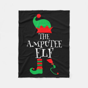 The Amputee Elf Christmas Funny Limb Surgery Joke Fleece Blanket