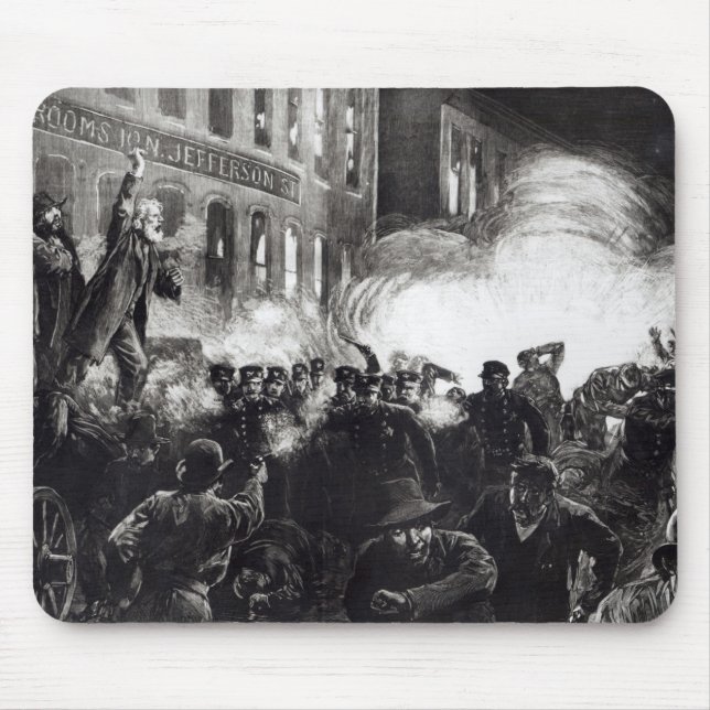 The Anarchist Riot in Chicago Mouse Mat (Front)
