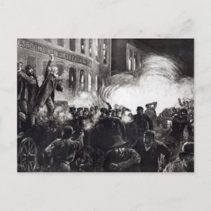 The Anarchist Riot in Chicago Postcard