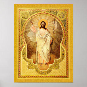 The Anastasis - Christ is risen! Icon Poster