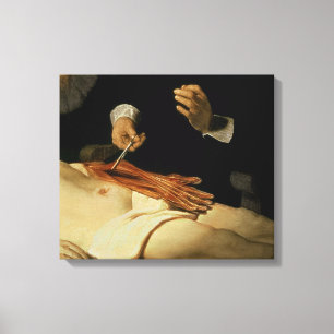 The Anatomy Lesson of Dr. Nicolaes Tulp, 1632 Canvas Print