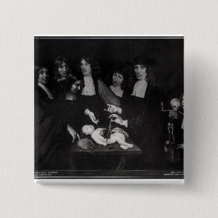 The Anatomy Lesson of Professor Frederik 15 Cm Square Badge