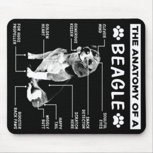 The Anatomy Of A Beagle Dog Mouse Mat