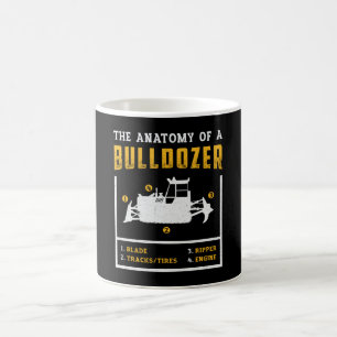 The Anatomy Of A Bulldozer Construction Worker Coffee Mug