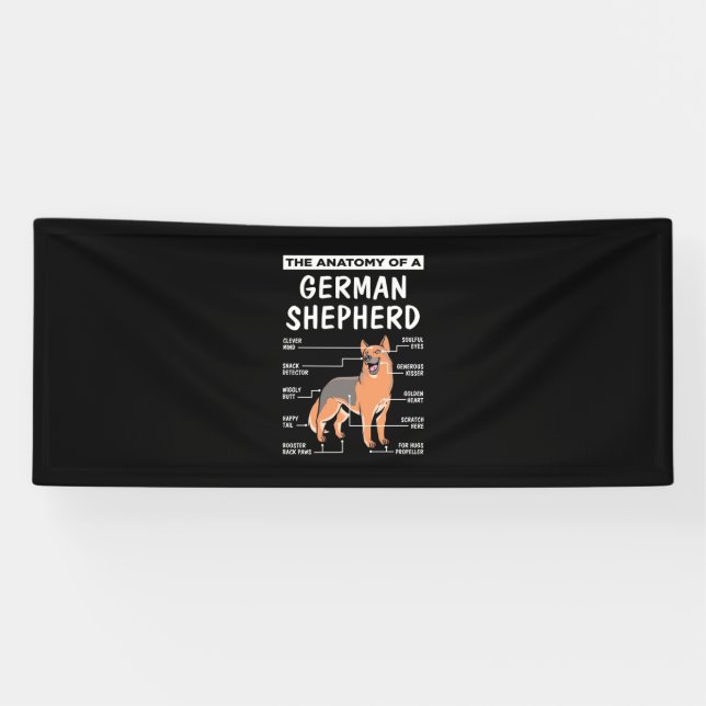The Anatomy Of A German Shepherd Banner (Horizontal)