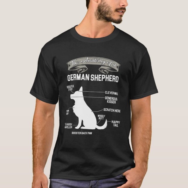 The Anatomy Of A German Shepherd  Dog T-Shirt (Front)