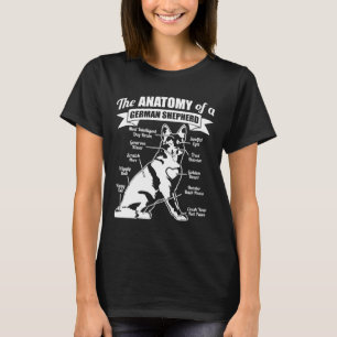 The Anatomy Of A German Shepherd  German Shepherd T-Shirt
