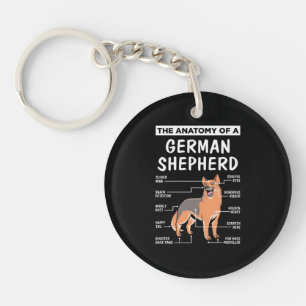 The Anatomy Of A German Shepherd Key Ring