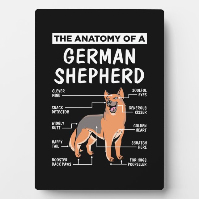 The Anatomy Of A German Shepherd Plaque (Front)