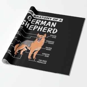 The Anatomy Of A German Shepherd Wrapping Paper