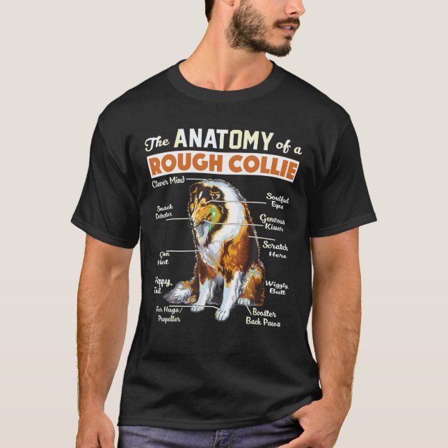 The Anatomy Of A Rough Collie T-Shirt (Front)