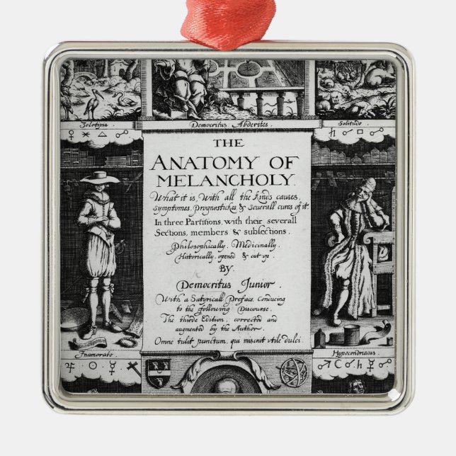 The Anatomy of Melancholy Metal Tree Decoration (Front)