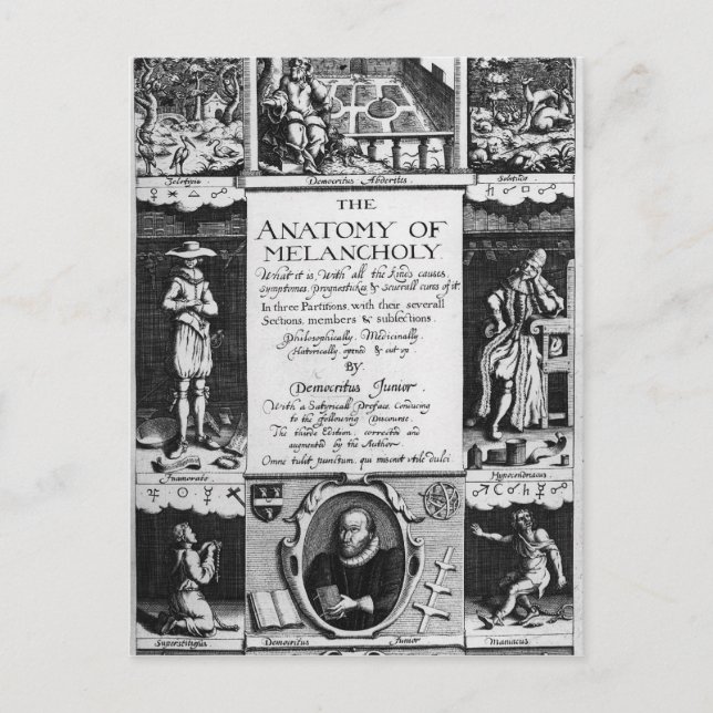 The Anatomy of Melancholy Postcard (Front)