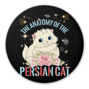 The Anatomy Of The Persian Cat Ceramic Knob