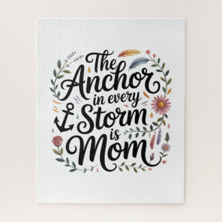 The Anchor In Every Storm Is Mom Jigsaw Puzzle