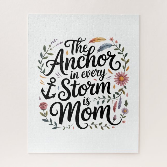 The Anchor In Every Storm Is Mom Jigsaw Puzzle (Vertical)