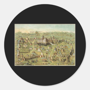 The ancient city of Jerusalem Classic Round Sticker