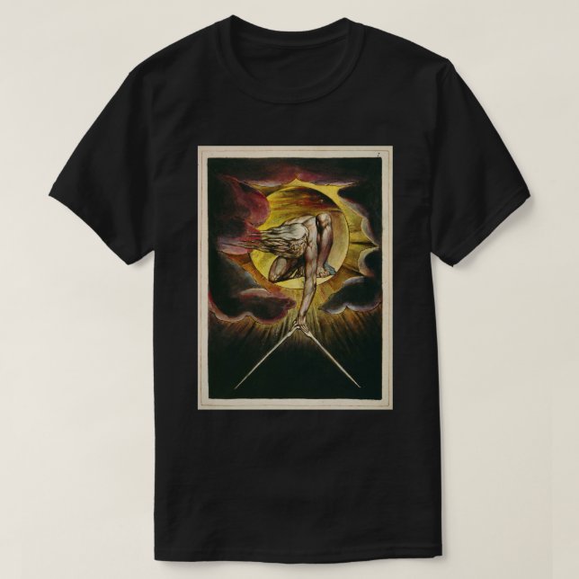 "The Ancient of Days" Men's Tshirt William Blake (Design Front)