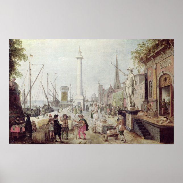 The Ancient Port of Antwerp Poster (Front)