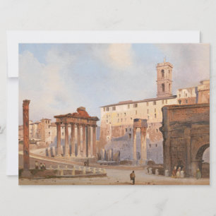 The Ancient Roman Forum (by Ippolito Caffi) Card