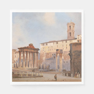 The Ancient Roman Forum (by Ippolito Caffi) Napkin