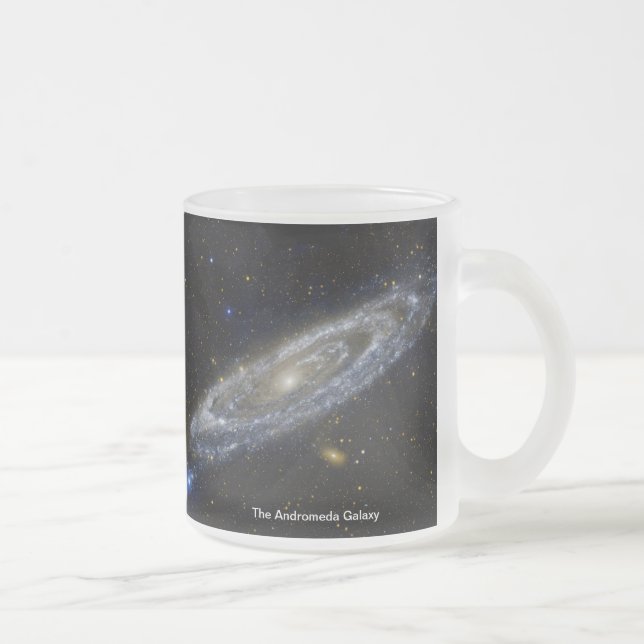 The Andromeda Galaxy Frosted Glass Coffee Mug (Right)