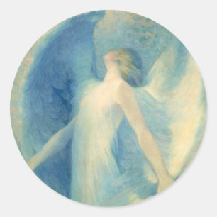The Angel by William Baxter Closson Classic Round Sticker