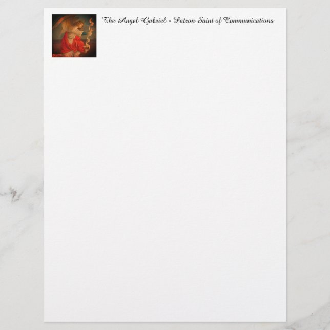 The Angel Gabriel Custom Letterhead (Front)