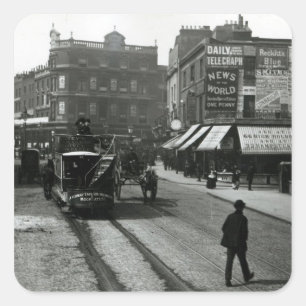 The Angel, Islington, London, c.1890 Square Sticker
