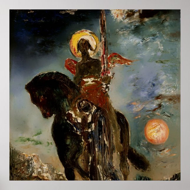 “The Angel of Death” by Gustave Moreau Poster (Front)