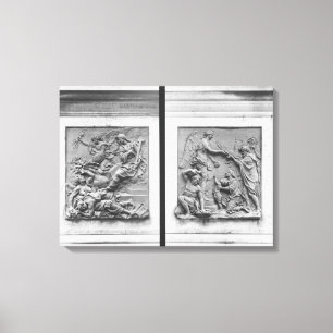 The Angel of France expelling the heretics Canvas Print