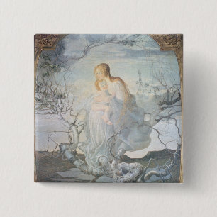The Angel of Life, 1894 15 Cm Square Badge