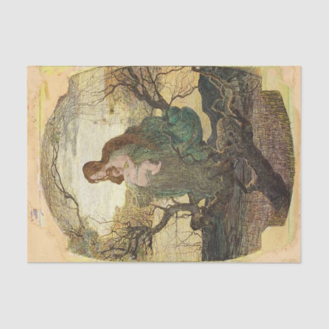 The Angel of Life by Giovanni Segantini Tissue Paper (Front)