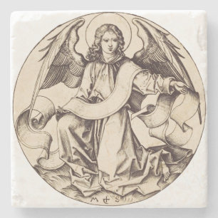 The Angel of Saint Matthew - Fine Art Symbol Stone Coaster
