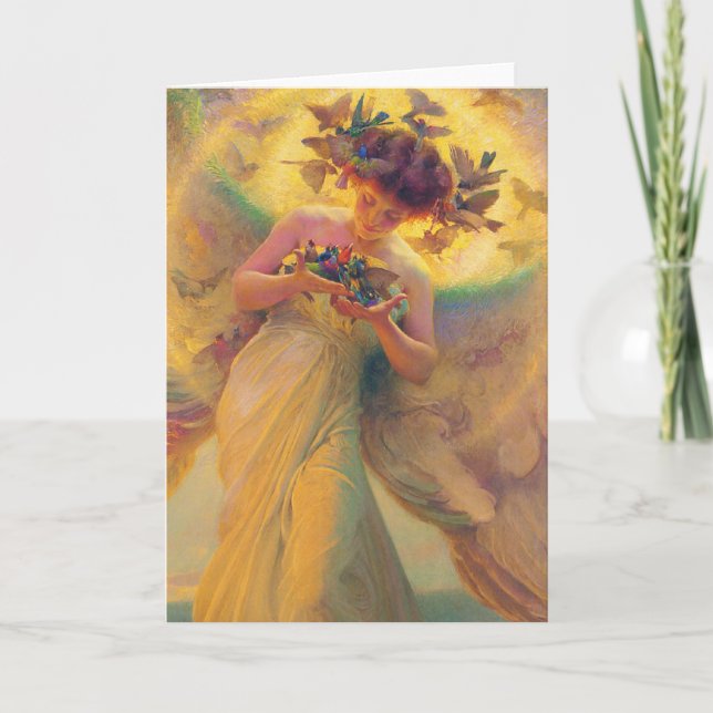 The angel of the birds card (Front)
