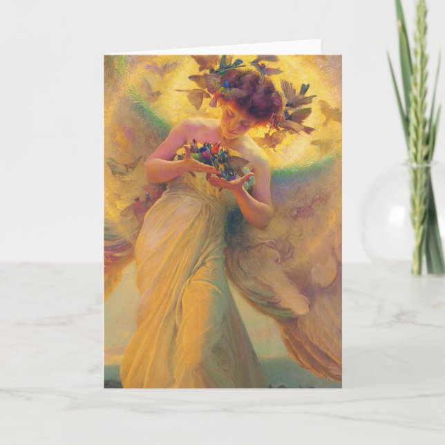 The Angel of the Birds Franz Dvorak 1910 Card (Front)