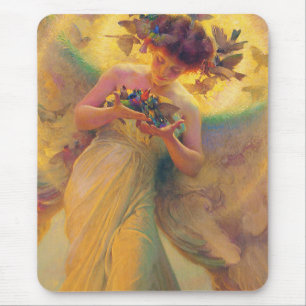 The Angel of the Birds Franz Dvorak 1910 Mouse Mat