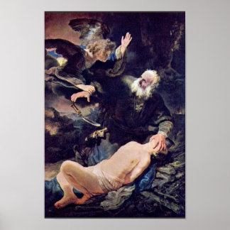 The Angel Prevents The Sacrifice Of Isaac, Poster
