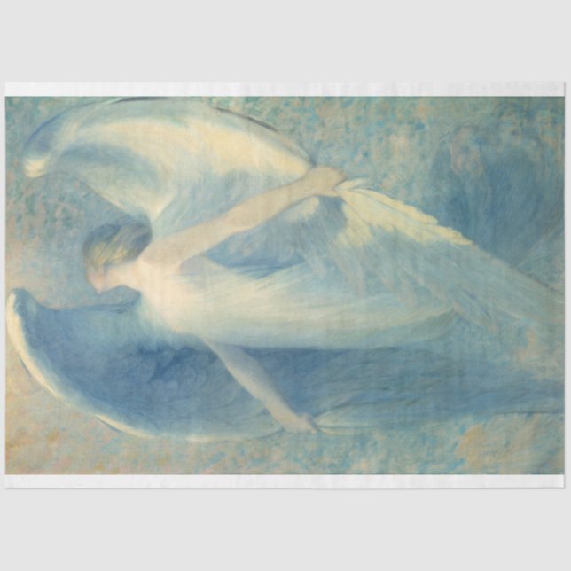 The Angel Vintage Blue Decoupage Tissue Paper (Front)