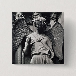 The Angel with a Smile 15 Cm Square Badge