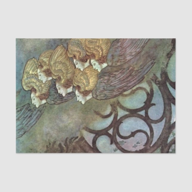 “The Angels” by Edmund Dulac Tissue Paper (Front)
