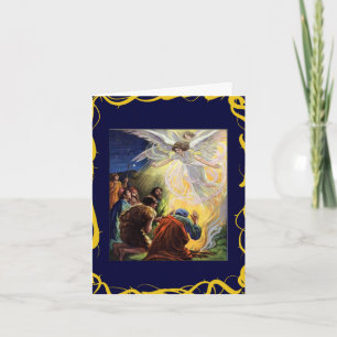 The Angels visit the Shepherds Holiday Card