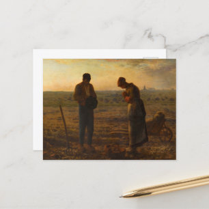 The Angelus by Jean-Francois Millet Holiday Postcard